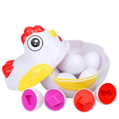 HatchHue – Farben- & Formen Eier Puzzle Spiel | Sortier- & Zuordnungsspielzeug für Kinder ab 4 Jahren