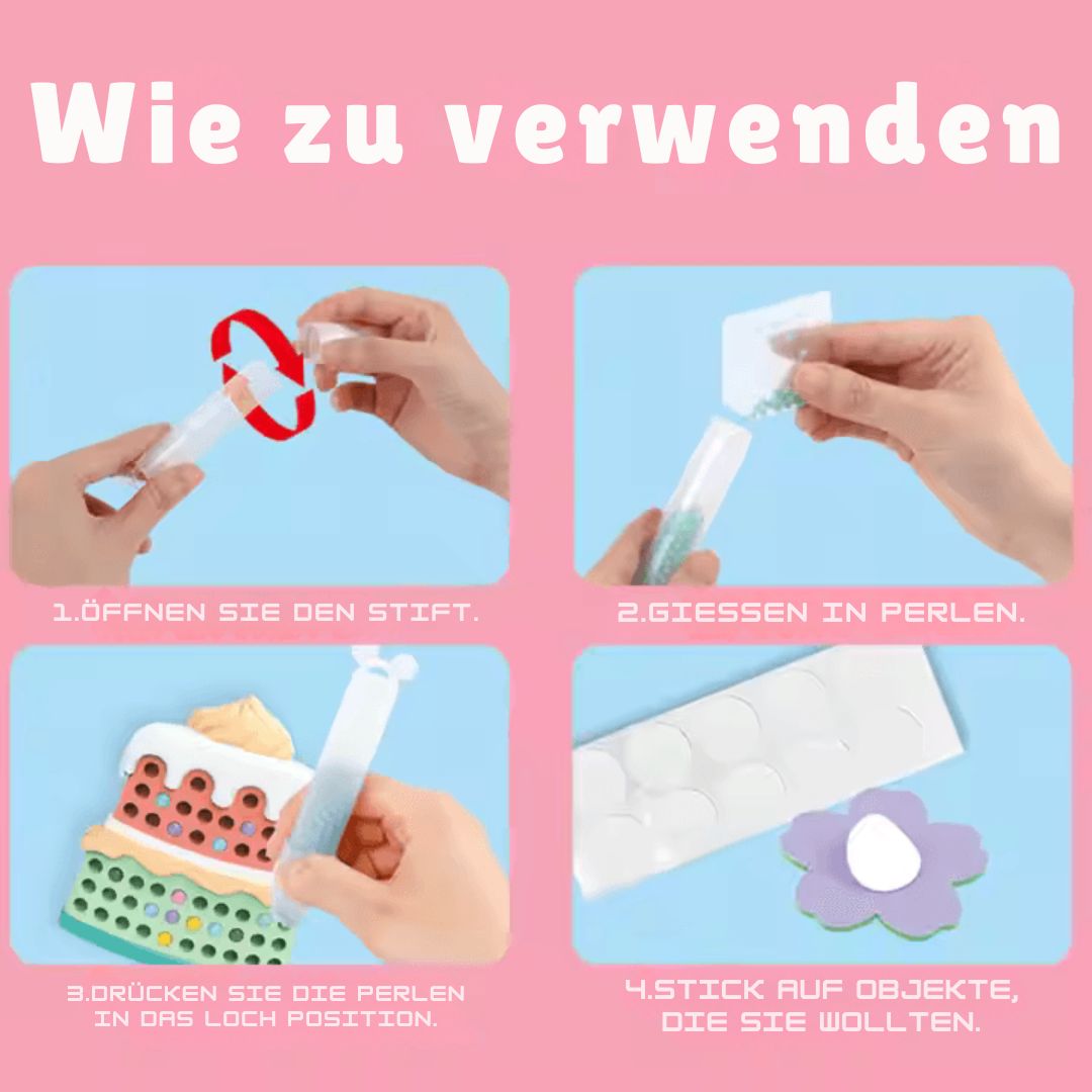 CraftyKids Perlenstift Bastelset – Kreatives DIY für Kinder – Ab 6 Jahren