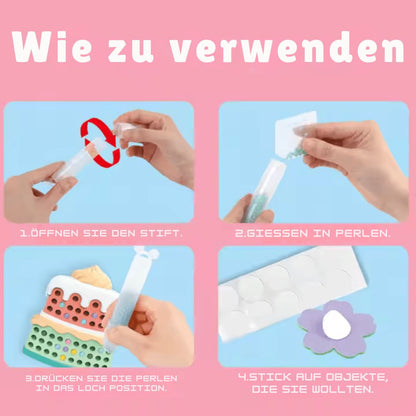 CraftyKids Perlenstift Bastelset – Kreatives DIY für Kinder – Ab 6 Jahren