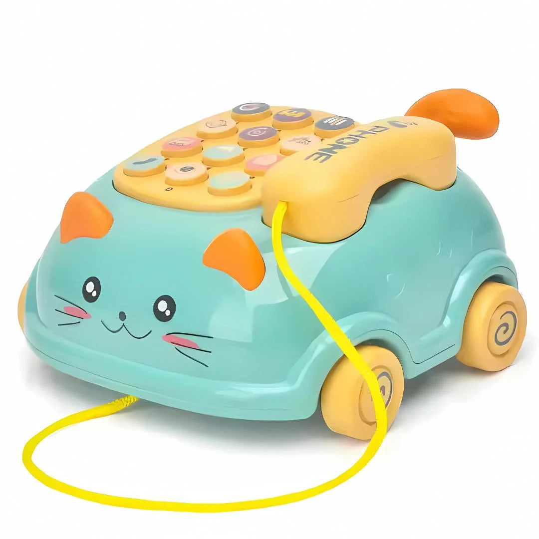 KittyDial – Musikalisches Babytelefon zum Ziehen – Motorik & Spielspaß – Ab 1 Jahr