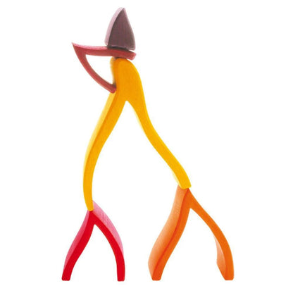 FlameForm – Holz Stapelspielzeug für Kinder ab 3 Jahren – Fördert räumliches Denken & Gleichgewichtsfähigkeiten