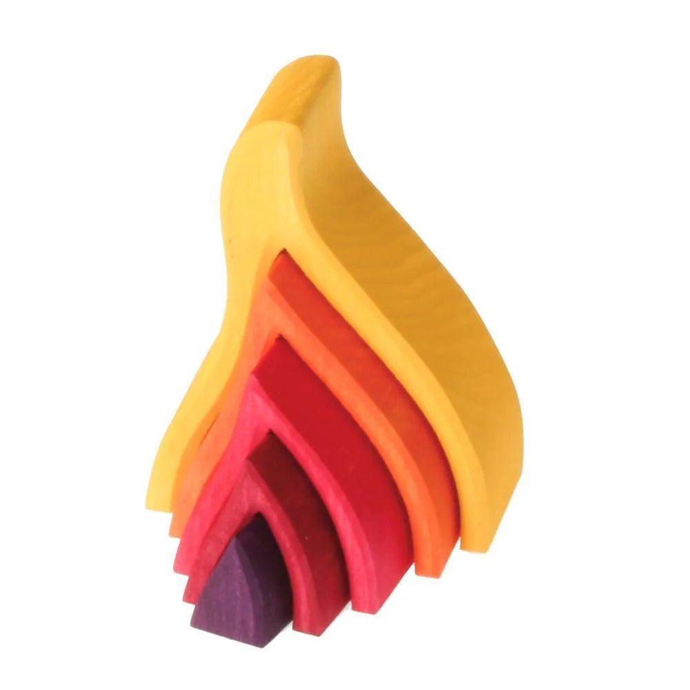 FlameForm – Holz Stapelspielzeug für Kinder ab 3 Jahren – Fördert räumliches Denken & Gleichgewichtsfähigkeiten