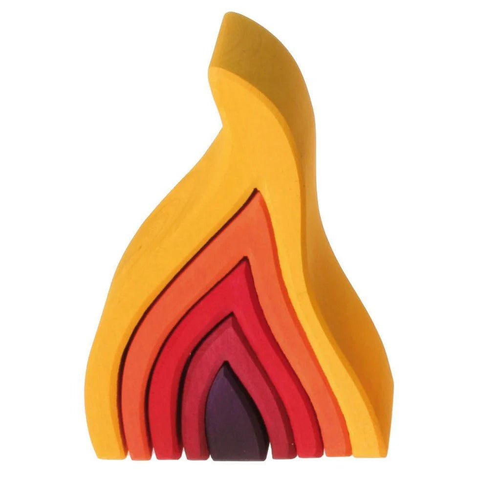 FlameForm – Holz Stapelspielzeug für Kinder ab 3 Jahren – Fördert räumliches Denken & Gleichgewichtsfähigkeiten