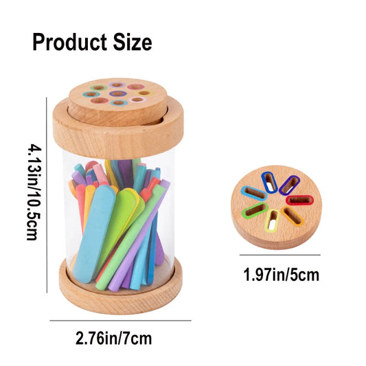 ColorSort – Holz-Sortierspiel für Kinder ab 3 Jahren – Fördert Farbverständnis & Motorik