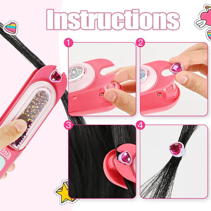 GlamDazzle™ – Haarschmuck-Stempelset für Kinder ab 6 Jahren