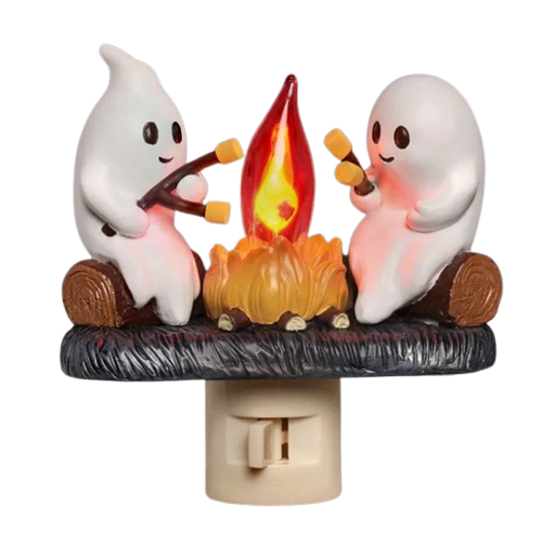 GhostGlow - Gespenster-Nachtlicht mit Flamme