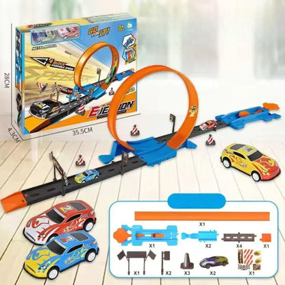 LoopRush™ - Zweibahniges, schwerkraftbetriebenes Rennset